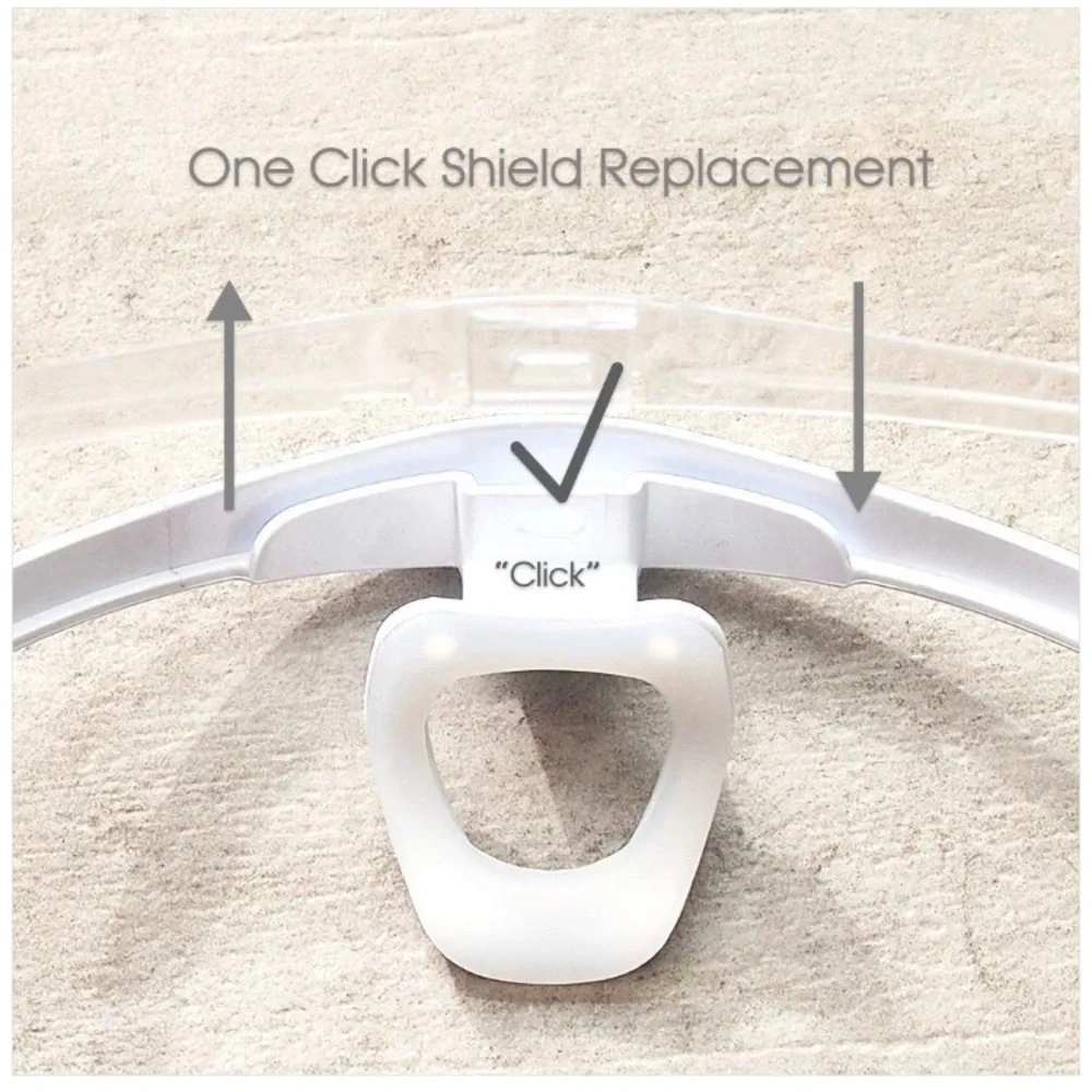 3D food service prep face masks clear open Face chin mouth shield set new